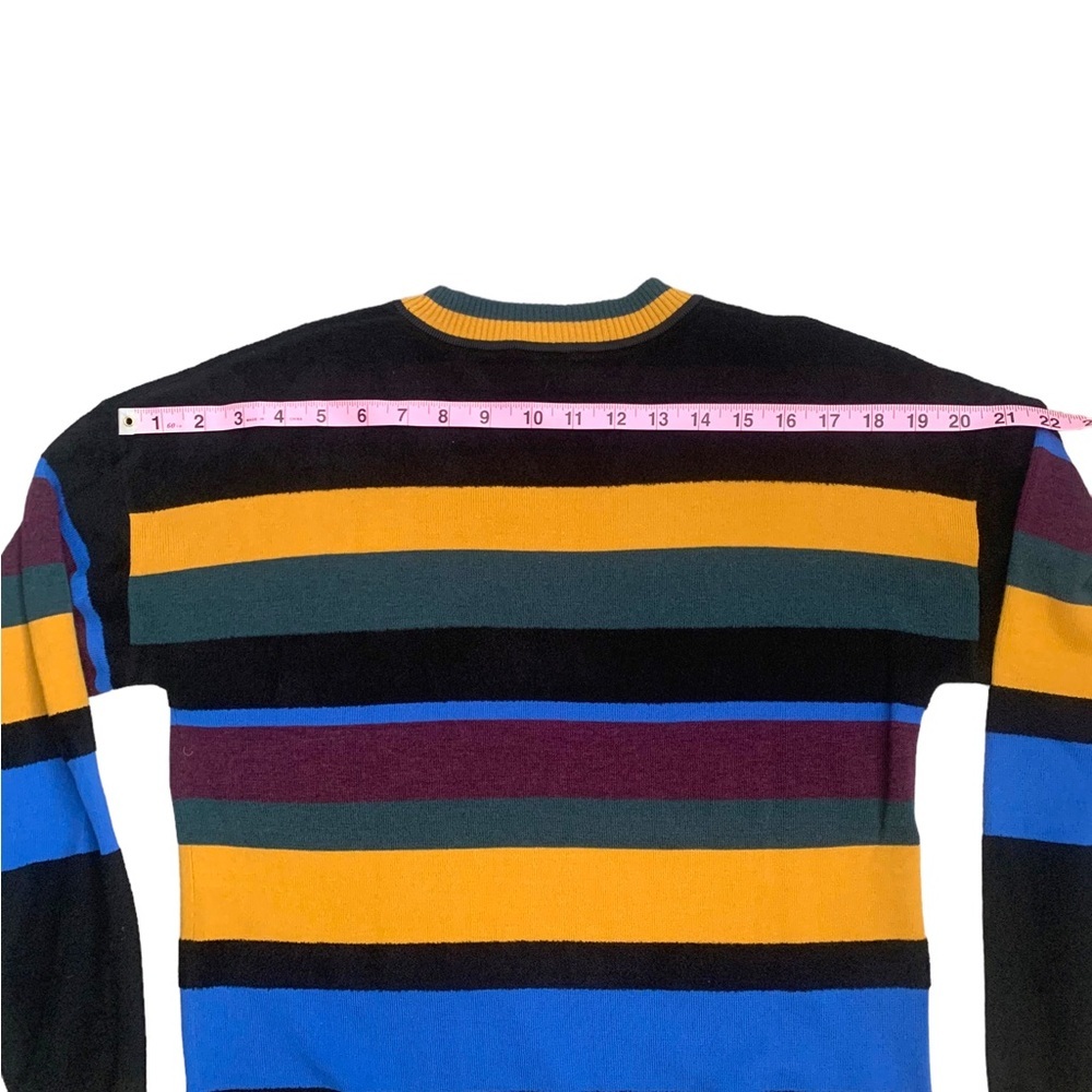 Grey Jason Wu Multicolored Striped Crew Neck Swea… - image 6